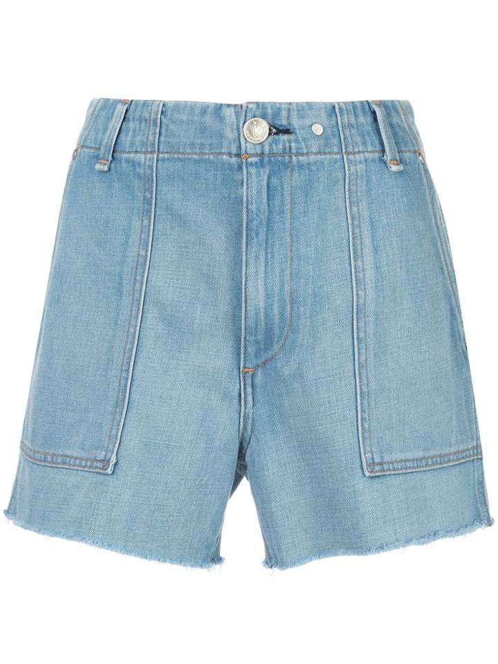 Rag & Bone Super High Rise Army Short - Blue