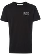 Off-white Embroidered T-shirt, Men's, Size: Medium, Black, Cotton