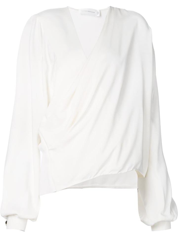 Victoria Beckham Crossover Draped Blouse