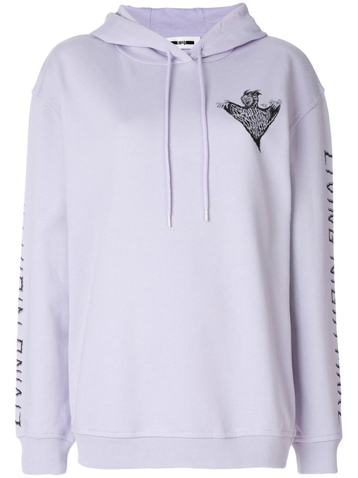 Mcq Alexander Mcqueen Living Nightmare Hoodie - Pink & Purple