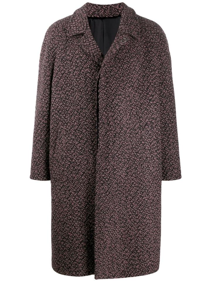 Salvatore Ferragamo Single Breasted Wool Coat - Purple