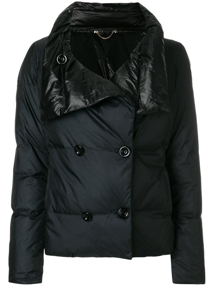 Diesel Double Breasted Padded Jacket - Black
