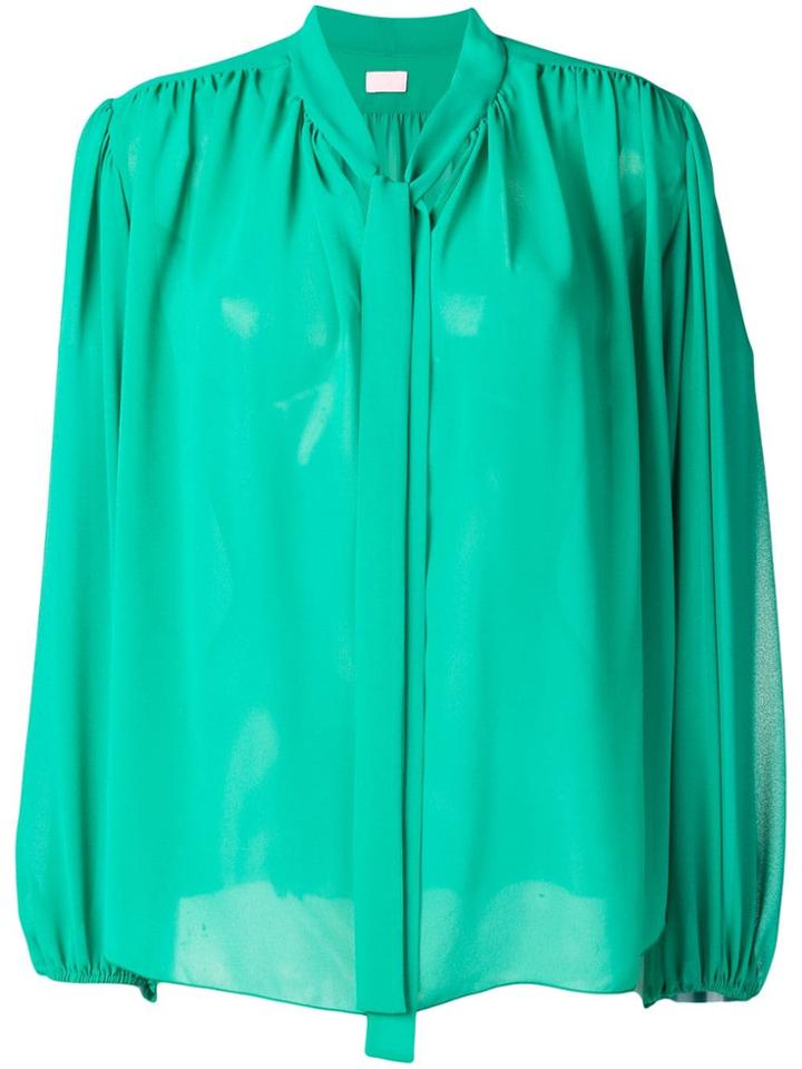 Giamba Pussy Bow Blouse - Green