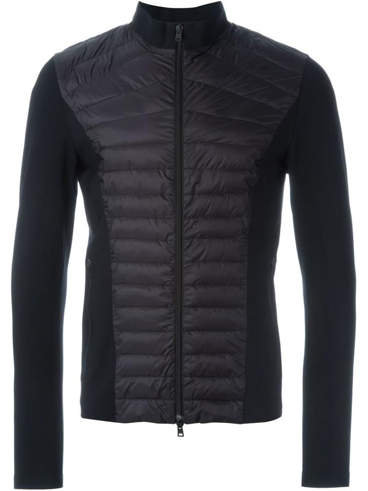 Herno Contrast Sleeve Padded Jacket, Men's, Size: 48, Black, Polyurethane/polyamide