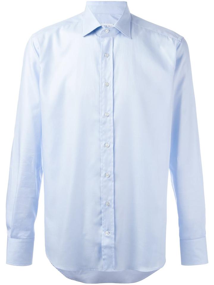 Etro Classic Shirt, Men's, Size: 43, Blue, Cotton
