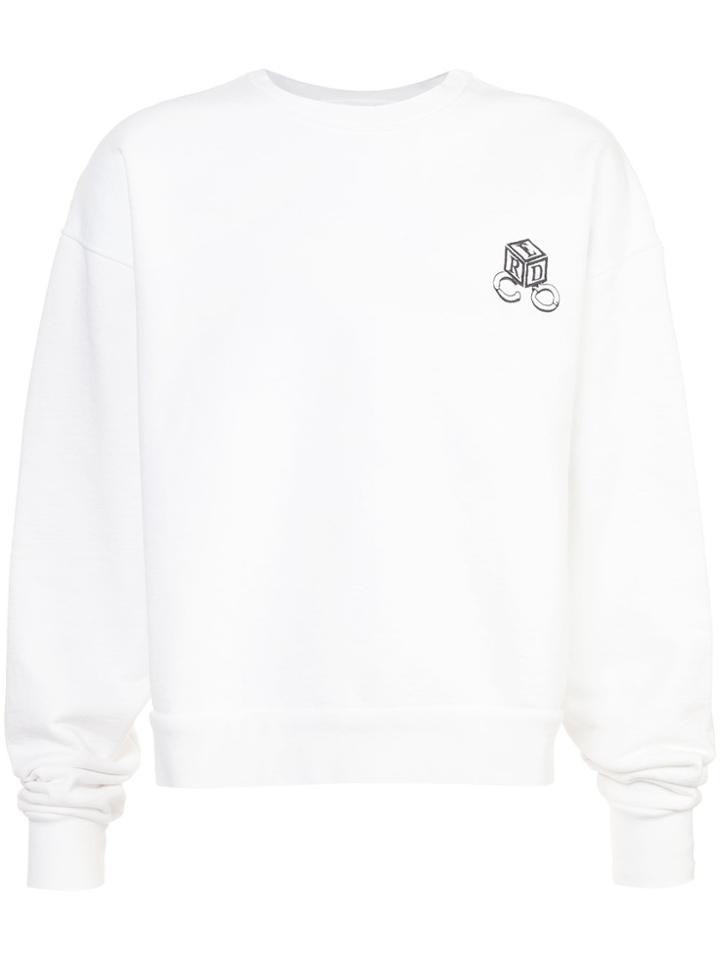 Enfants Riches Déprimés America Print Sweatshirt - White