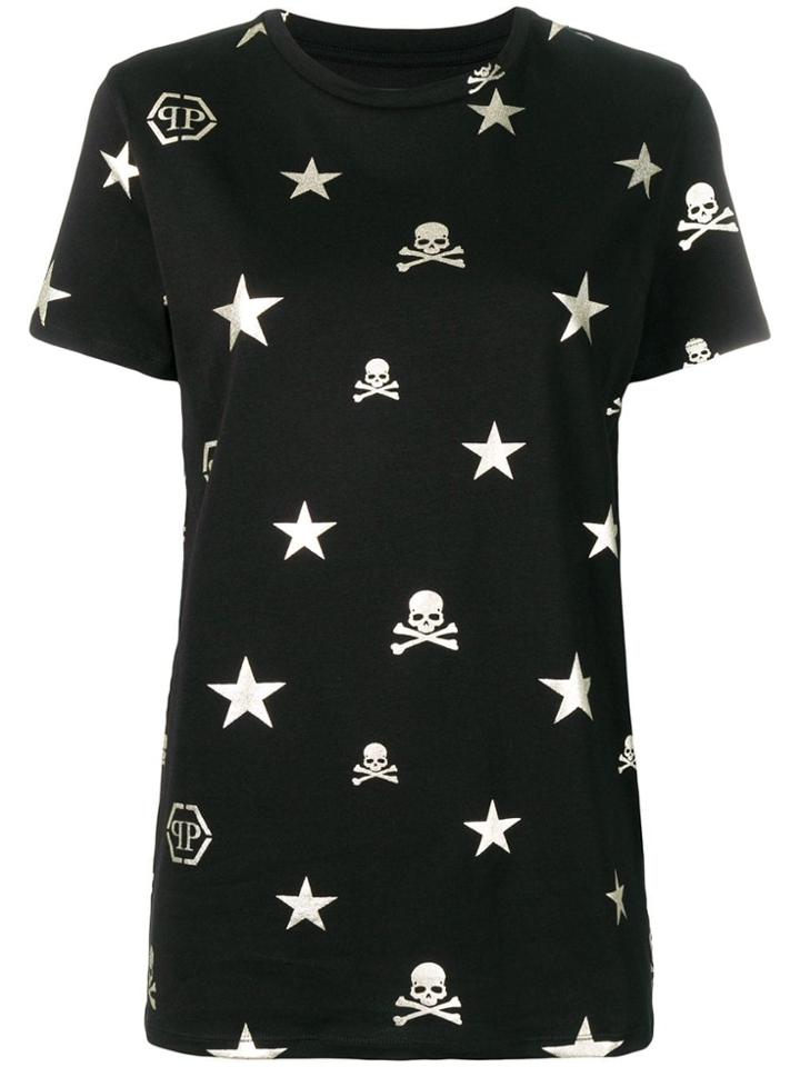 Philipp Plein Signature Symbols Printed T-shirt - Black