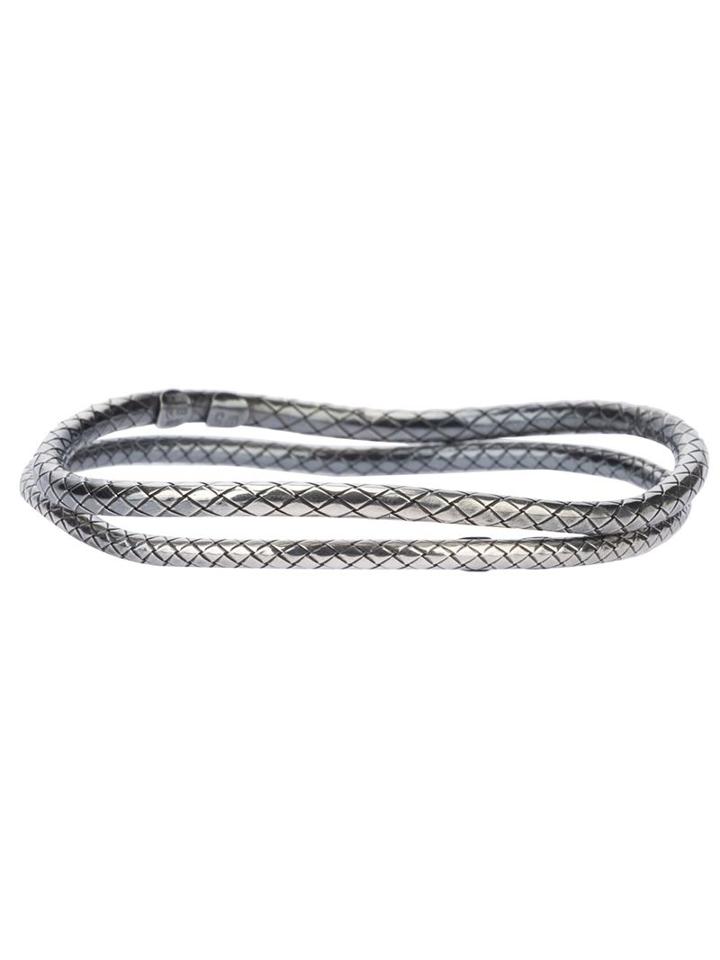 Bottega Veneta Woven Bracelets, Women's, Size: S, Metallic, Silver