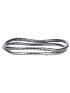 Bottega Veneta Woven Bracelets, Women's, Size: S, Metallic, Silver