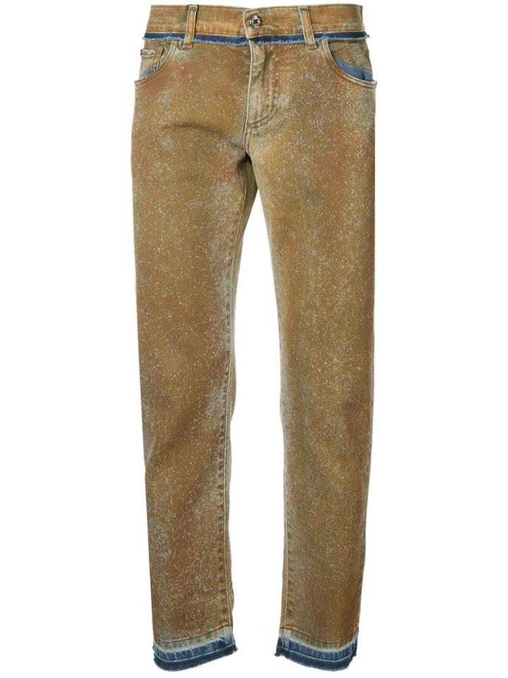 Dolce & Gabbana Washed Slim Fit Jeans - Brown