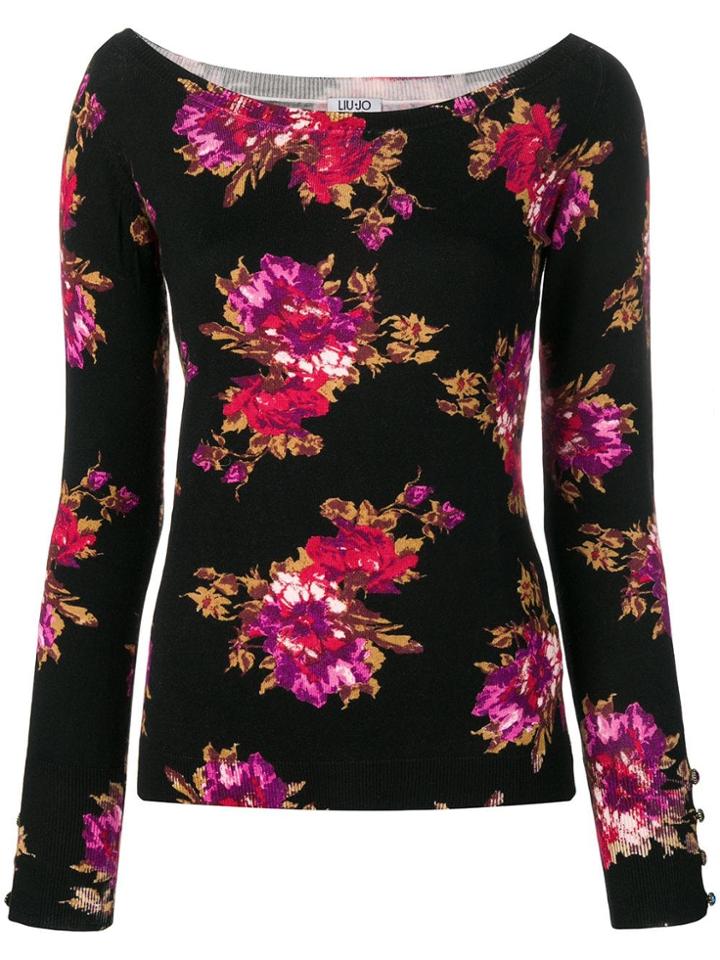 Liu Jo Floral Jumper - Black