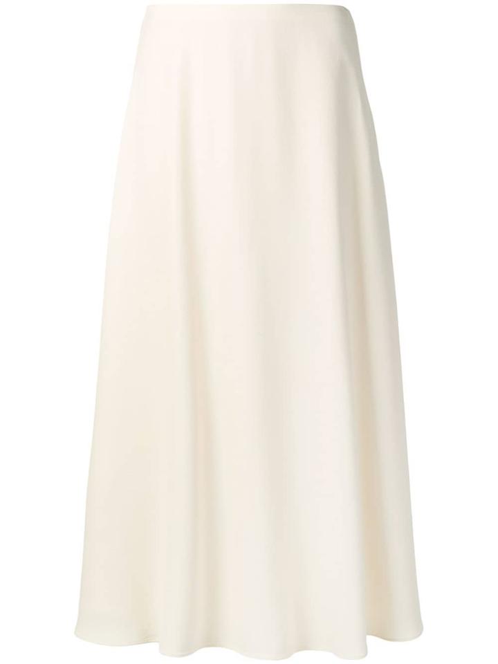 Theory Flared Midi Skirt - Neutrals