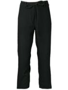Ann Demeulemeester Embroidered Side Panel Trousers - Black