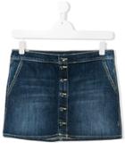 Dondup Kids Teen Stonewashed Denim Skirt - Blue