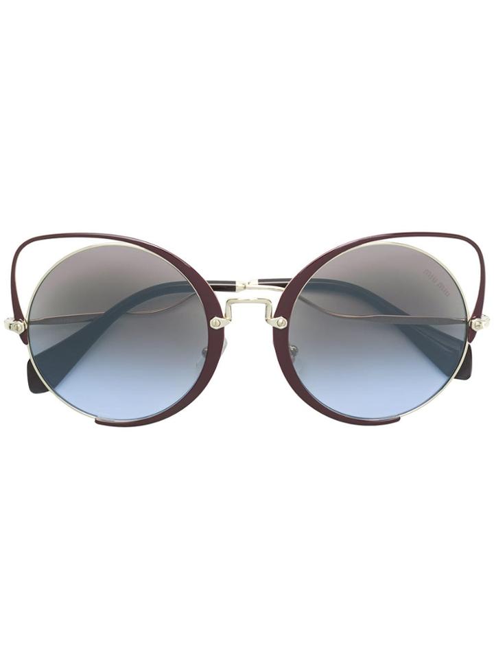 Miu Miu Eyewear Oversized Cat-eye Sunglasses - Red