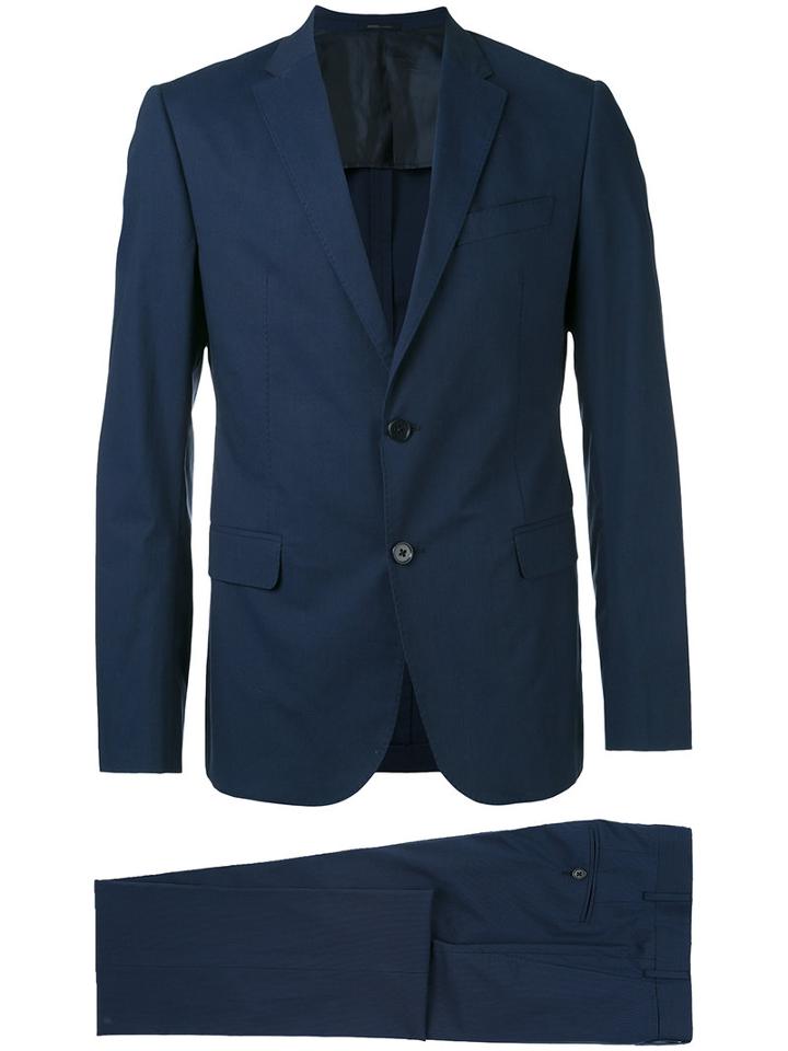 Armani Collezioni - Two Piece Suit - Men - Cotton/spandex/elastane/acetate/viscose - 50, Blue, Cotton/spandex/elastane/acetate/viscose