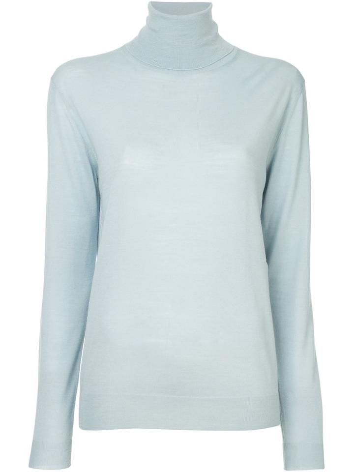 Stella Mccartney Turtle-neck Fitted Sweater - Blue