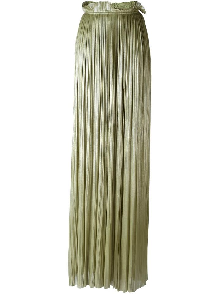 Maria Lucia Hohan 'rose' Maxi Skirt, Women's, Size: 38, Green, Silk/nylon/spandex/elastane