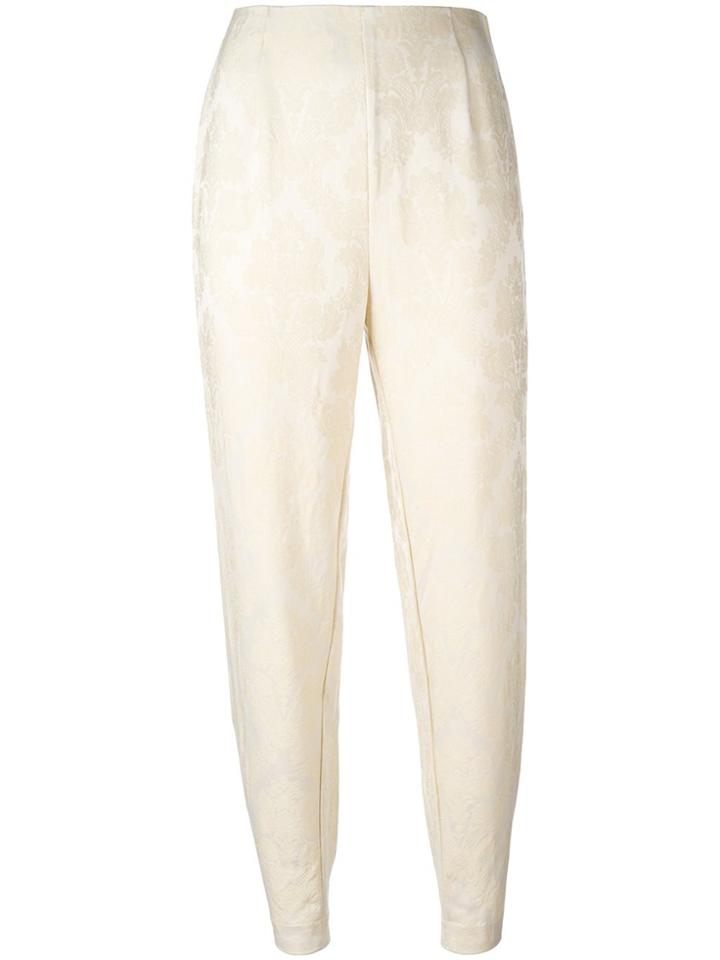 Comme Des Garçons Vintage Jacquard Trousers - Nude & Neutrals