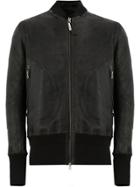 Isaac Sellam Experience Leather Bomber Jacket - Black