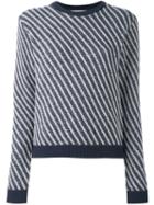 Julien David Striped Jumper, Women's, Size: Small, Blue, Wool