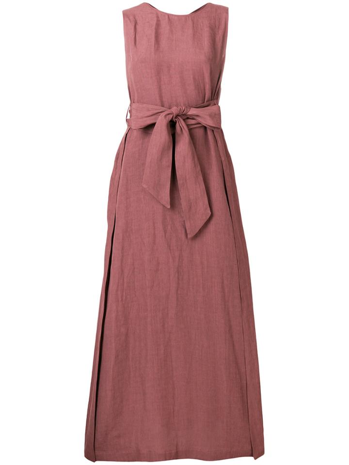 Masscob Bow Detail Dress - Brown
