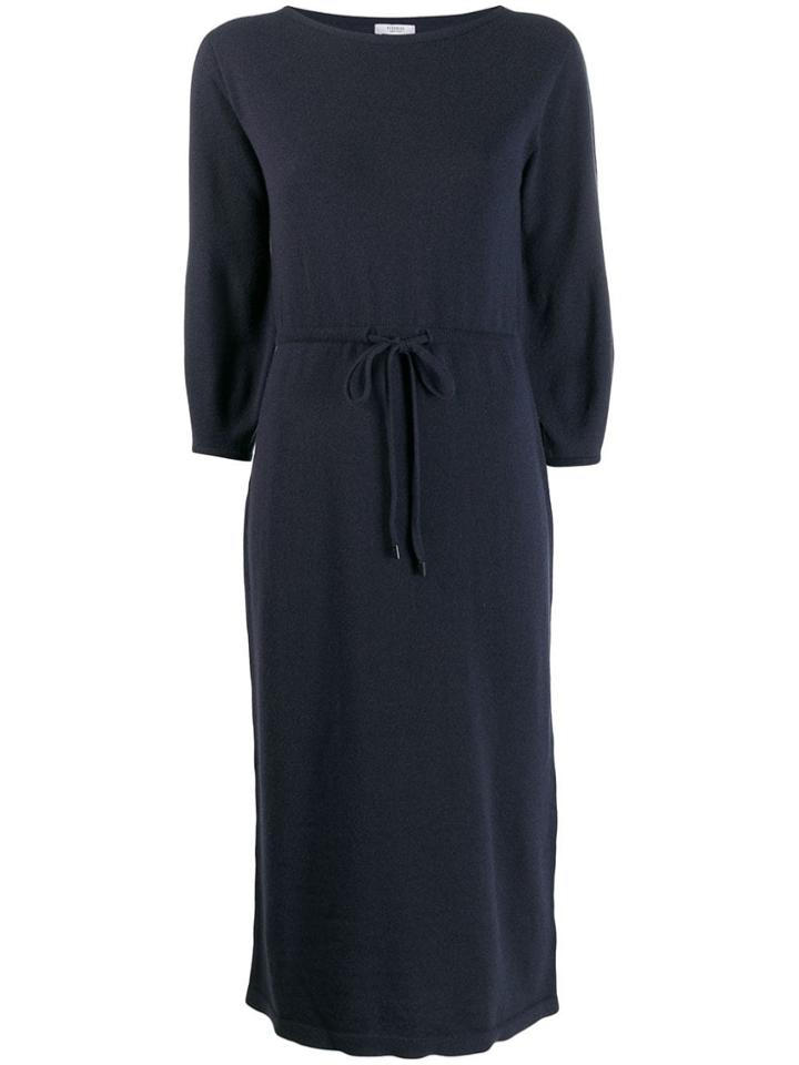 Peserico Drawstring Waist Dress - Blue