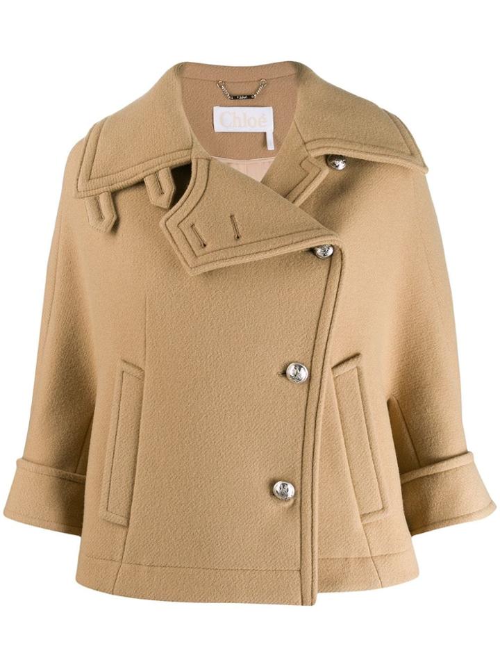 Chloé Boxy Cape - Neutrals