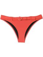 Solid & Striped Bikini-bottom - Orange