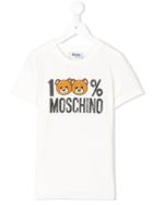 Moschino Kids 100% Moschino Logo T-shirt - White