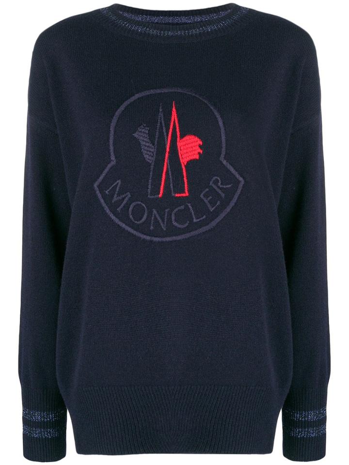 Moncler Logo Patch Sweater - Blue