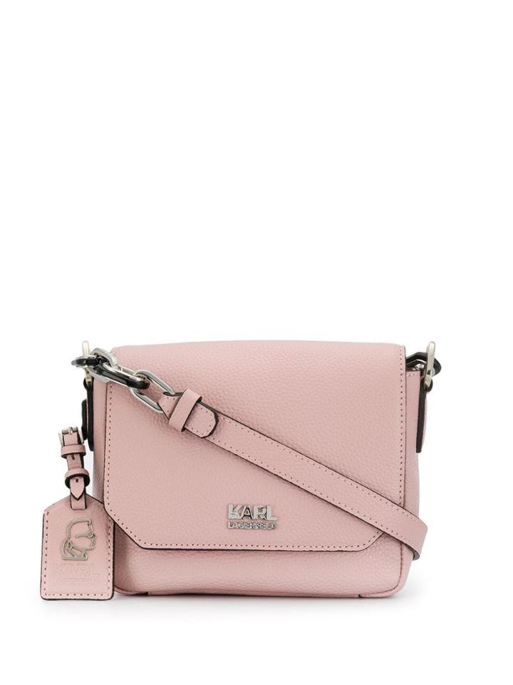 Karl Lagerfeld Pebbled Crossbody Bag - Pink