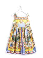 Dolce & Gabbana Kids 'taormina' Print Dress, Toddler Girl's, Size: 5 Yrs