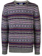 Junya Watanabe Man Knit Printed Sweater - Grey