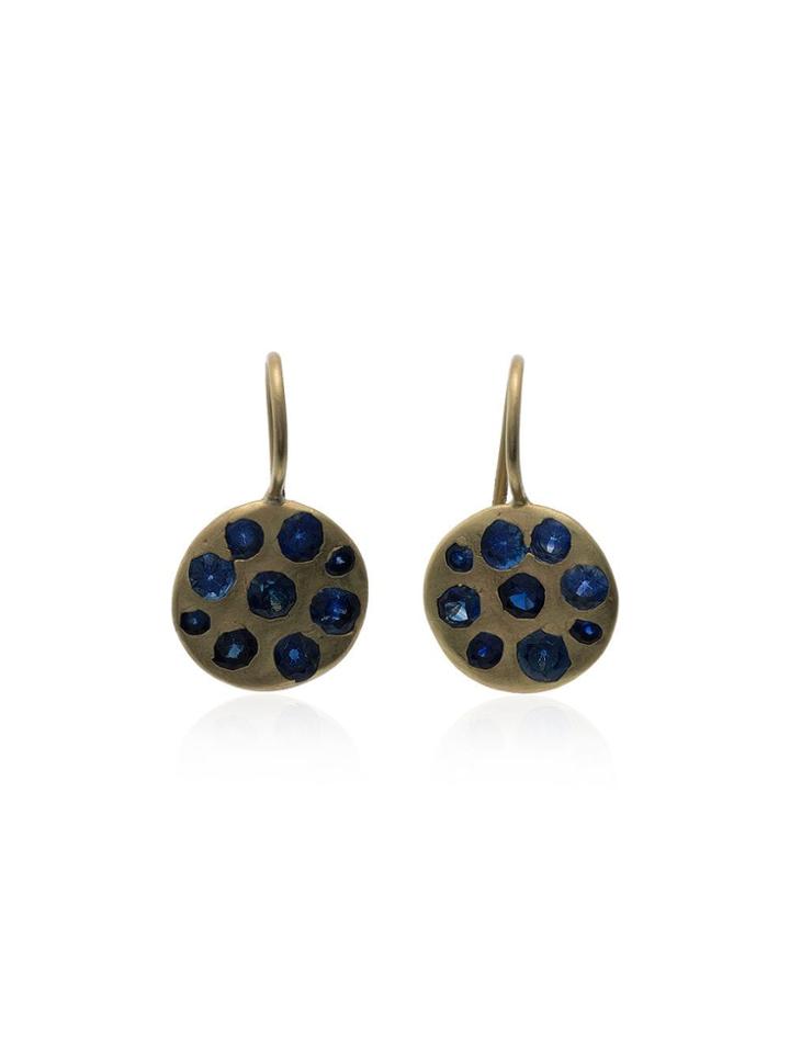 Polly Wales 18k Gold And Crystal Circle Earrings - Metallic