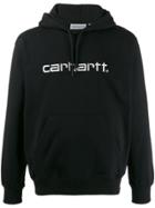 Carhartt Wip Logo Embroidered Hoodie - Black