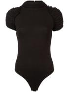 Josie Natori Stretch Knit Bodysuit - Black