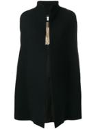 Lanvin Mid-length Cape With Tassel Detail - Black