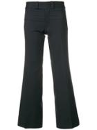 Junya Watanabe Cropped Pinstripe Trousers - Black