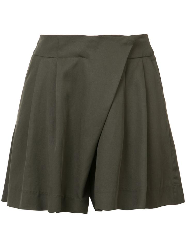 Zac Zac Posen - 'sunshine' Shorts - Women - Tencel - 14, Green, Tencel