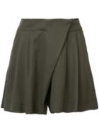 Zac Zac Posen - 'sunshine' Shorts - Women - Tencel - 14, Green, Tencel