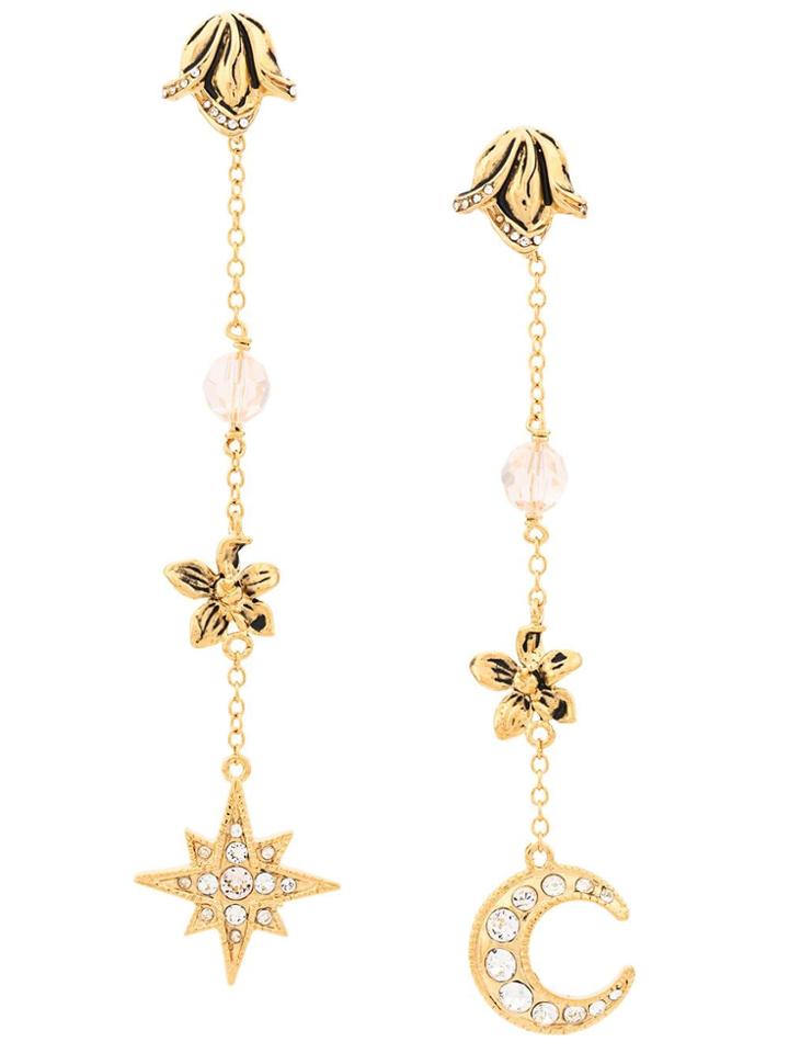 Alberta Ferretti Star And Moon Earrings - Gold
