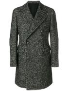 Tagliatore Tweed Single Breasted Coat - Grey