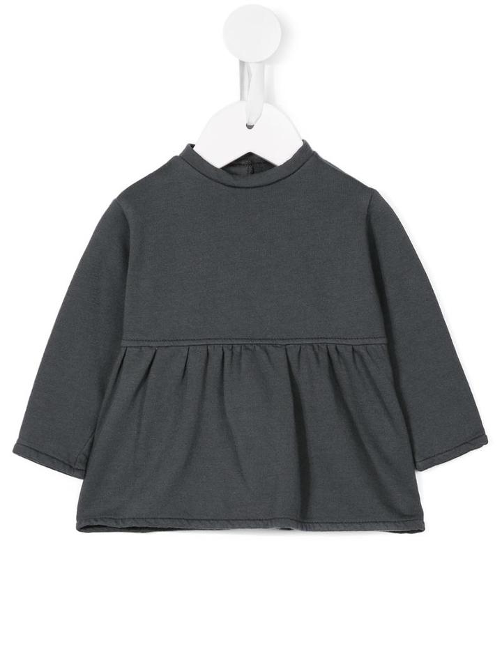 Opililai - Pleated Jersey Top - Kids - Cotton/modal - 3 Mth, Grey