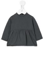 Opililai - Pleated Jersey Top - Kids - Cotton/modal - 3 Mth, Grey