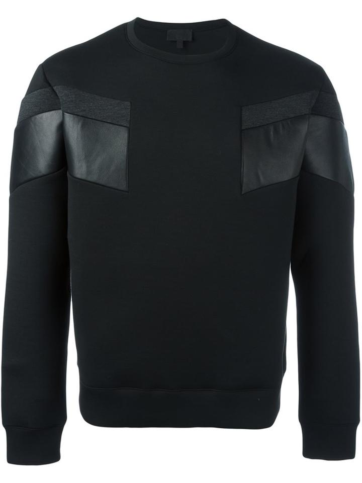 Les Hommes Front Print Sweatshirt, Men's, Size: Medium, Black, Cotton