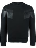 Les Hommes Front Print Sweatshirt, Men's, Size: Medium, Black, Cotton