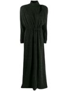 Almaz Glitter Cut Out Gown - Black