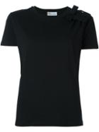 Red Valentino Bow Detail T-shirt, Women's, Size: Medium, Black, Cotton