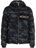 Moncler Aiton Camo Print Hooded Jacket - Blue